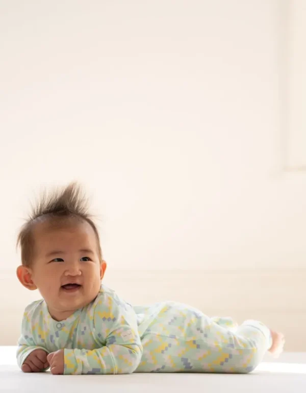 Best Sale Set Met Slaappakje En Slabbetje, Biologisch Katoen, Handige Rits Kinderen Babykleding