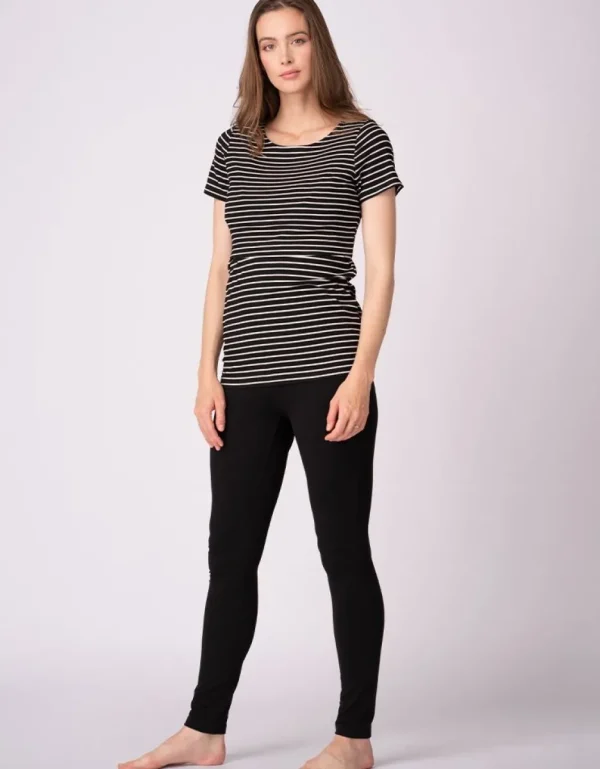 Sale Set Van Twee Essentiele Gestreepte Zwangerschaps- Tot Borstvoedings-T-Shirts Vrouw Topjes