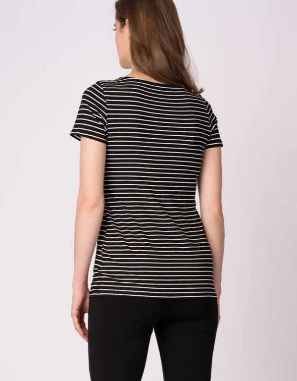 Sale Set Van Twee Essentiele Gestreepte Zwangerschaps- Tot Borstvoedings-T-Shirts Vrouw Topjes