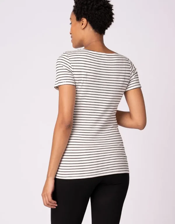 Sale Set Van Twee Essentiele Gestreepte Zwangerschaps- Tot Borstvoedings-T-Shirts Vrouw Topjes