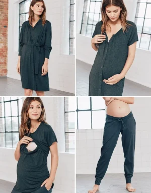 Best Sale Setje Nachtkleding Voor Zwangerschap En Borstvoeding Vrouw Zwangerschaps-Essentials