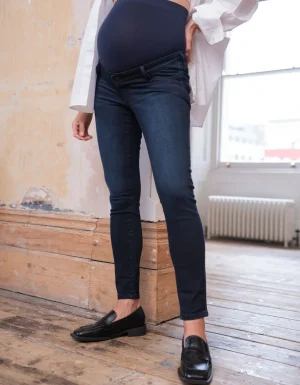 Cheap Skinny Zwangerschapsjeans Voor Over De Buik, Indigo Vrouw Jeans