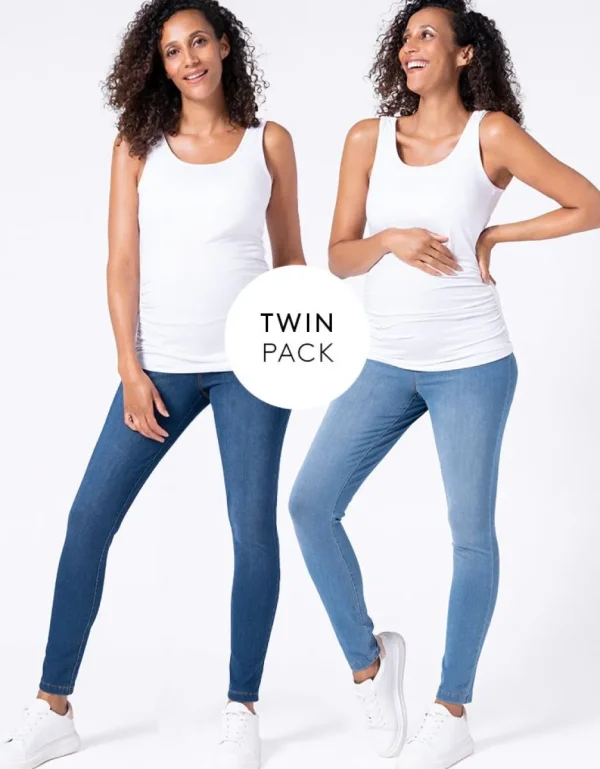 New Super Elastische Zwangerschapsjeggings 2-Pack Vrouw Zwangerschaps-Essentials