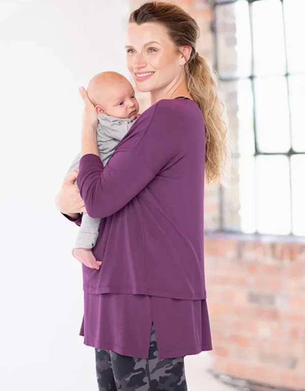Best Sale Zwangerschaps- En Borstvoedingshirt Van Ecologisch Geverfde Modal Vrouw Topjes