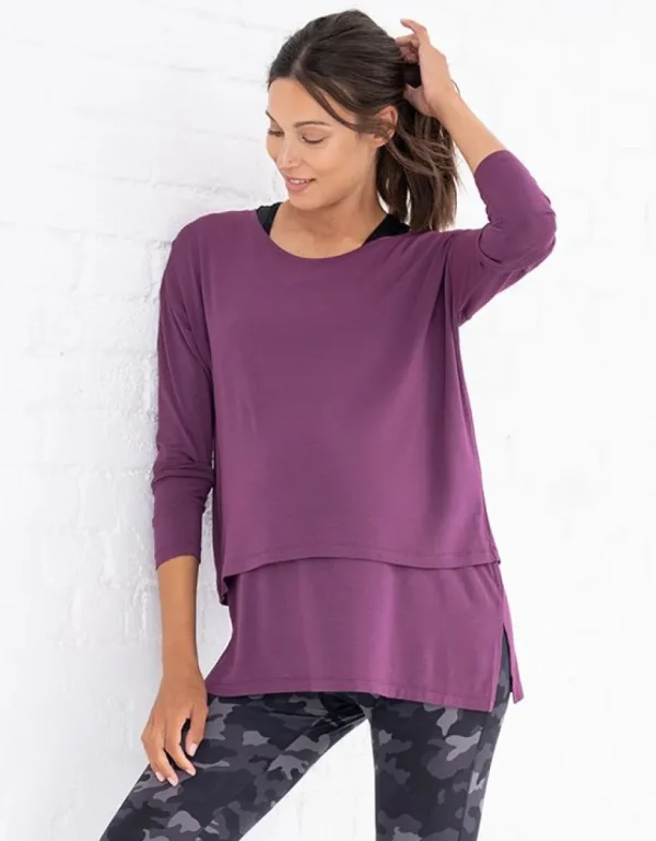 Best Sale Zwangerschaps- En Borstvoedingshirt Van Ecologisch Geverfde Modal Vrouw Topjes