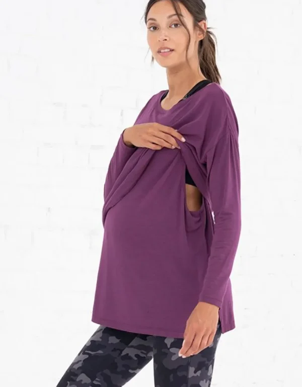 Best Sale Zwangerschaps- En Borstvoedingshirt Van Ecologisch Geverfde Modal Vrouw Topjes