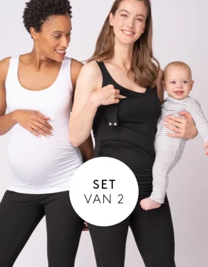 Shop Zwangerschaps- En Voedingstops - 2-Pack Vrouw Topjes