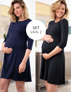 Best Zwangerschaps- En Voedingsjurken - 2-Pack Vrouw Jurken