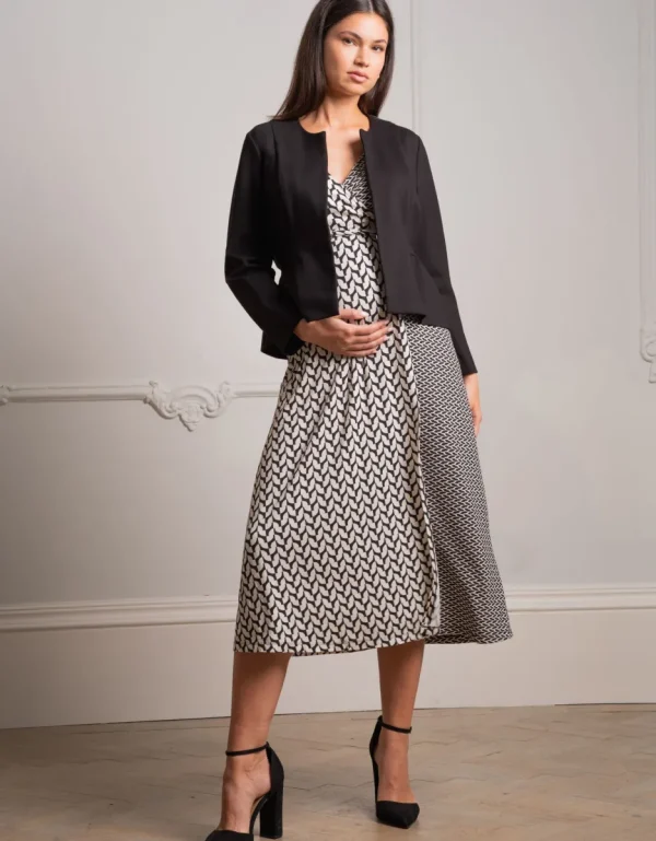 Discount Zwart Peplum Zwangerschapsjasje Vrouw Jassen En Jacks