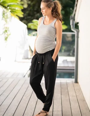 Fashion Zwarte Gemakkelijk Passende Positiebroek Vrouw Broeken En Rokken