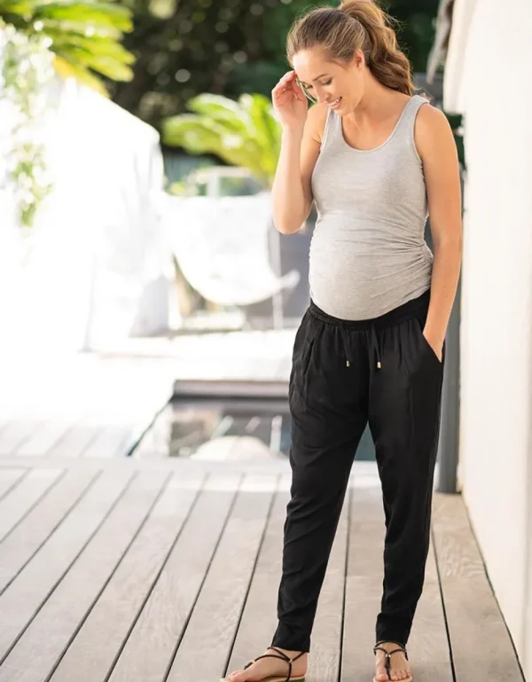 Fashion Zwarte Gemakkelijk Passende Positiebroek Vrouw Broeken En Rokken