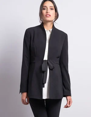 Fashion Zwarte Getailleerde Positieblazer Vrouw Occasion Dresses