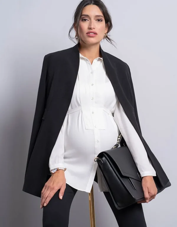 Fashion Zwarte Getailleerde Positieblazer Vrouw Occasion Dresses