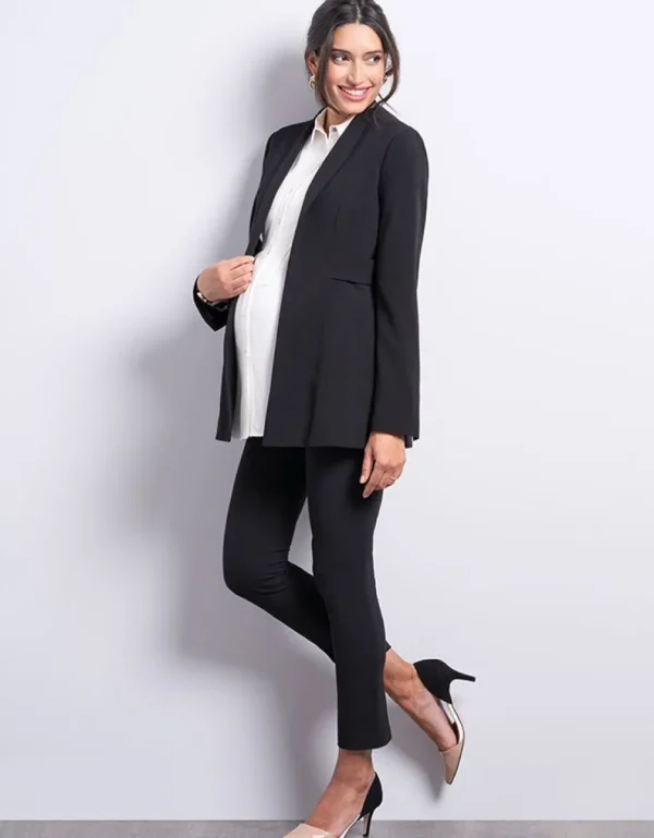 Fashion Zwarte Getailleerde Positieblazer Vrouw Occasion Dresses