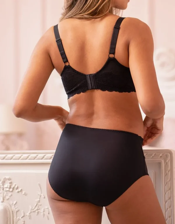 Shop Zwarte Halfhoge Zwangerschapsslip Met Kant Vrouw Lingerie En Corrigerende Kleding
