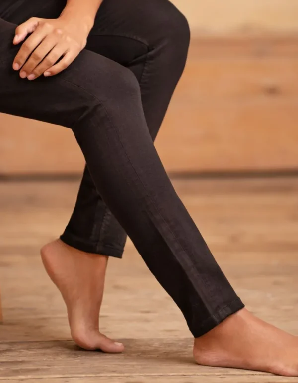 Outlet Zwarte Onder De Buik Positiejeans Van Biologisch Katoen Vrouw Jeans