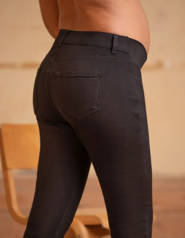 Outlet Zwarte Onder De Buik Positiejeans Van Biologisch Katoen Vrouw Jeans