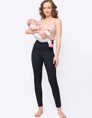 Flash Sale Zwarte Post-Zwangerschap Vormgevende Broeken Vrouw Broeken En Rokken