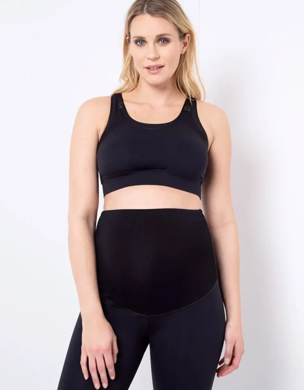 Store Zwarte Zwangerschaps- En Voedingssportbeha Vrouw Lingerie En Corrigerende Kleding